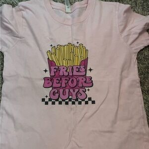 Bella Canvas Light Pink Kids Tee with Fun Graphic Youth Medium